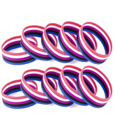 Genderfluid Pride Rubber Wristband (100 Pieces)